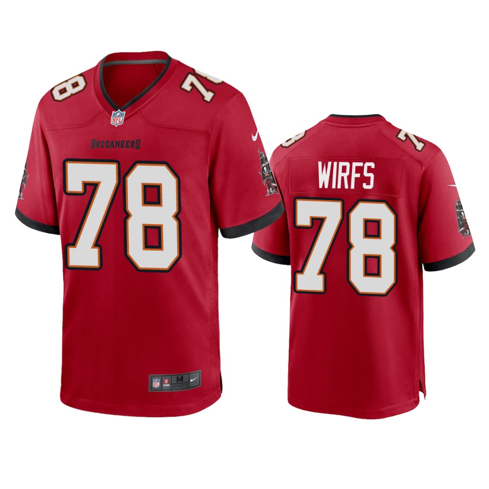 Men Nike Tampa Bay Buccaneers #78 Tristan Wirfs Red 2020 NFL Draft Game Jersey->tampa bay buccaneers->NFL Jersey